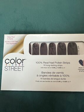 Color Street Plum Marble Nail Strips